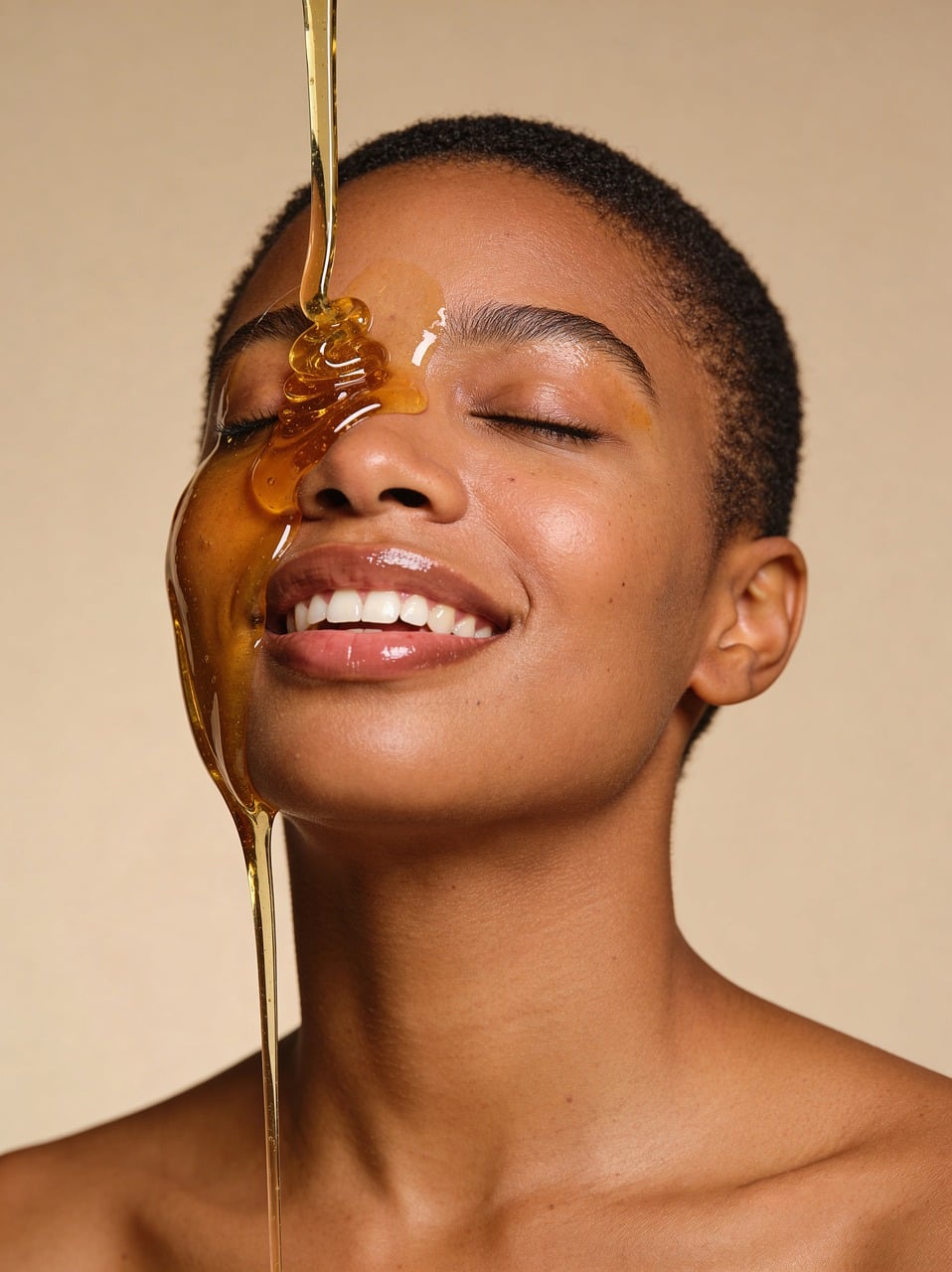 Relaxed client receiving a facial and wellness treatment